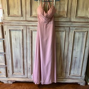 dusty rose bridesmaid or wedding guest dress